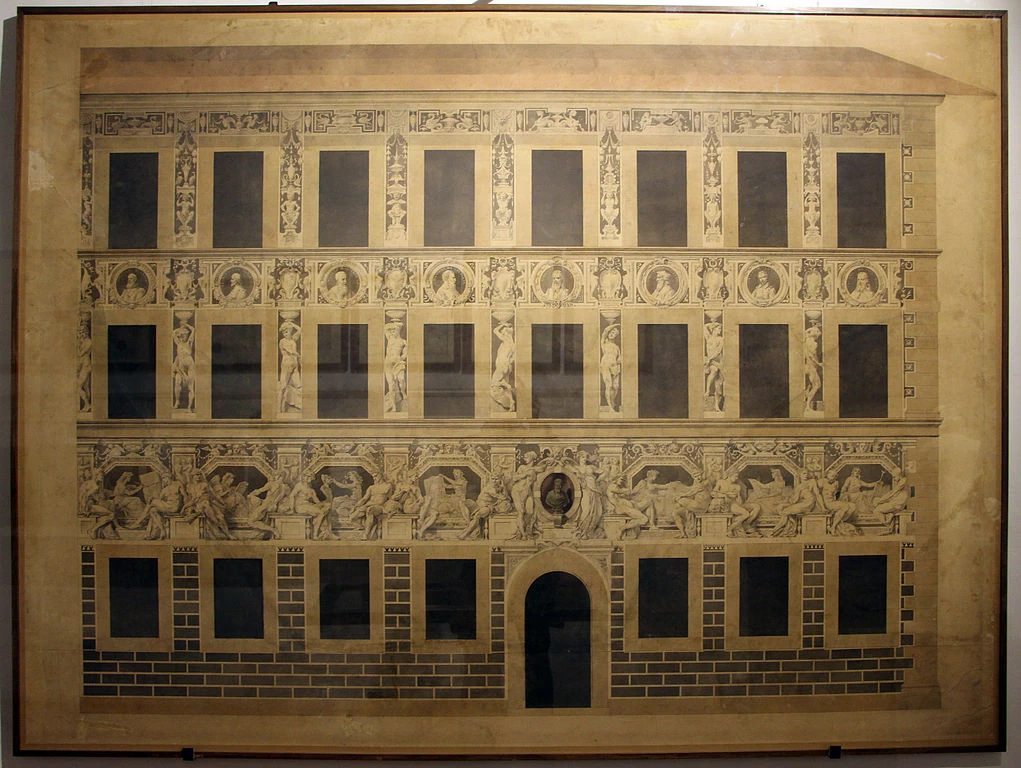 Progetto per i graffiti della facciata di casa Buonarroti